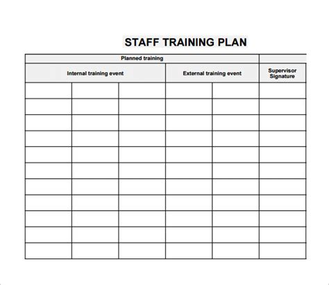 Individual Employee Training Plan Template – printable receipt template