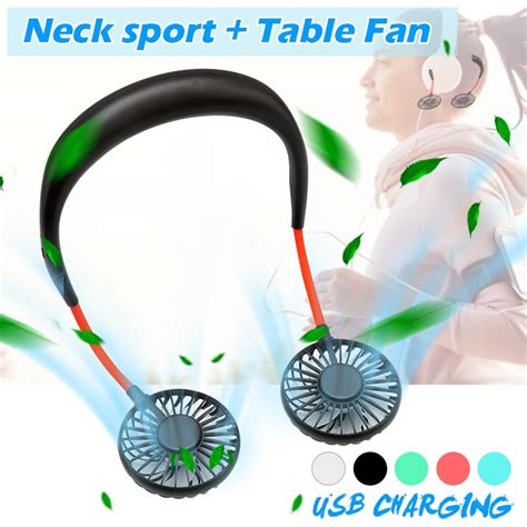 Draagbare Merrie Usb Mini Fan Hals Fan Oplaad Grandado