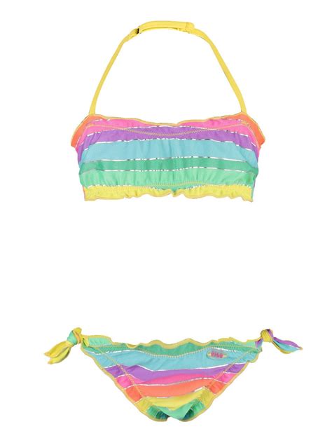 Bellissima Bikini Bambina Rigato A Fascia G Bikini