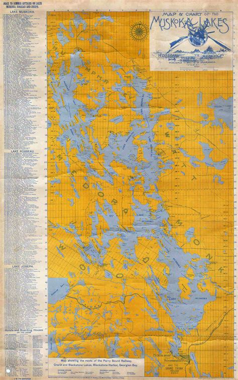 1899 Map And Chart Of The Muskoka Lakes Muskoka Blog