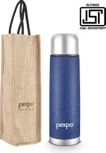Pexpo Hrs Hot Cold Isi Certified With Jute Bag Flexo Vacuum Insulated Bottle Ml Flask