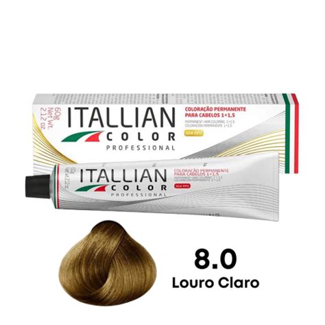 Tinta De Cabelo Profissional Itallian Color 8 0 Louro Claro 60g Submarino