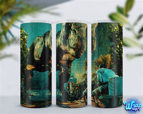 Jurassic Park Toilet Scene Tumbler Wrap T Rex Eats Lawyer On Etsy