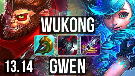 Wukong Vs Gwen Top 1 5m Mastery 600 Games 10 4 16 Dominating