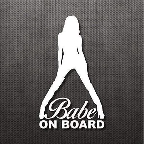 Hot Sexy Babe On Board White Silver Car Sticker Girl Decal For Window Bumper Body Shopee Malaysia