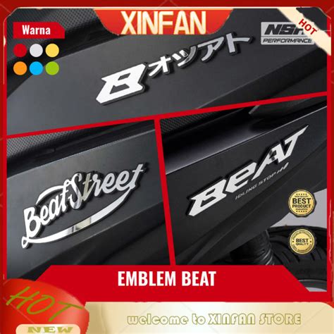 XINFAN 2pcs BEAT EMBLEM Embossed Japanese BEAT LOGO Not STICKER Or