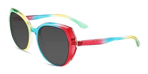 True Colors Cat Eye Rainbow Frame Sunglasses For Women Eyebuydirect