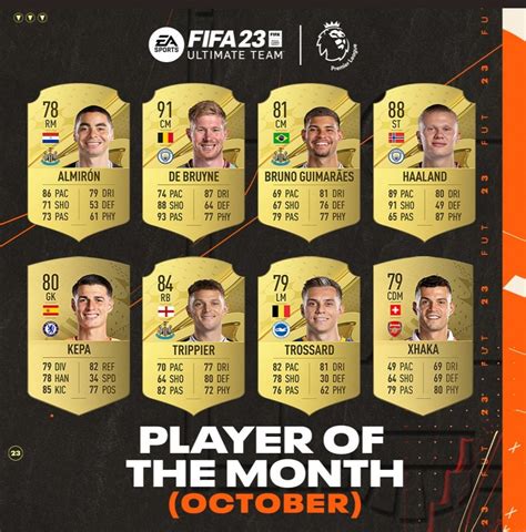 Premier League POTM nominees (October) : r/FIFA