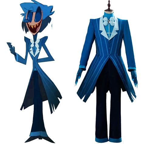 Hazbin Cosplay Hotel Alastor Costume Suit Underwear Pants Coat Bow Set