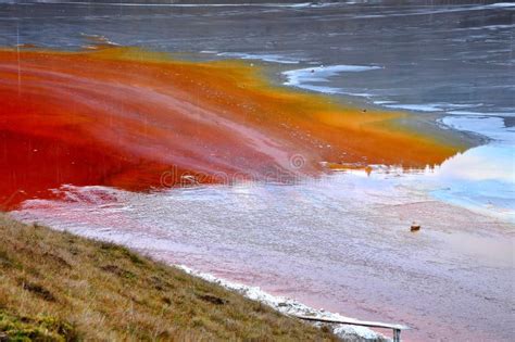 Contaminated Mine Water Pollution of a Copper Mine Exploitation Stock Image - Image of metal ...