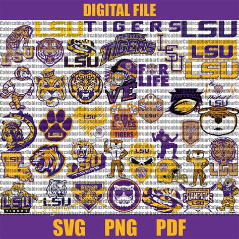 Tigers Svg Louisiana Svg University College Lsu Football Basketball Mascott Game Day