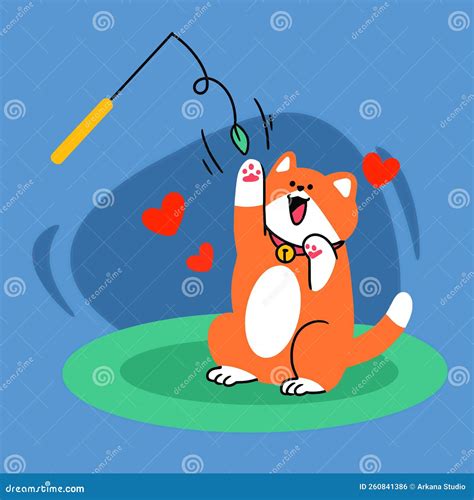 Adorable Kittens Play Time 2 Character Doodle Art Asset Stock Vector ...