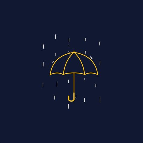 Premium Vector Illustration Vector Graphic Of Umbrella And Raindrop Monoline Design