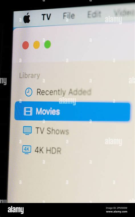 New York Usa April 12 2023 Watching Movies On Apple Tv In Computer
