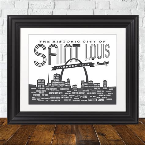 St. Louis Neighborhood Poster, Saint Louis, St. Louis, STL, St Louis Art, St Louis Print, St ...