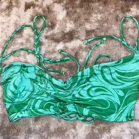 Frankies Bikinis Foxy Satin String Bikini Top Gem
