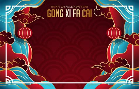 Gong Xi Fa Cai Background Template 4594734 Vector Art At Vecteezy