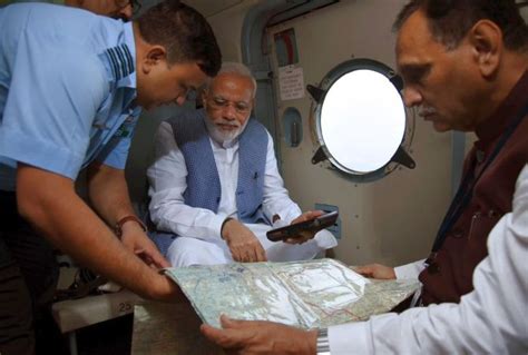 Modi Conducts Aerial Survey Takes Stock Of Situation In Flood Hit