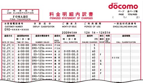 請求書や料金明細内訳書などの見方 お客様サポート Nttドコモ