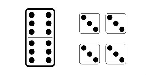 Multiplication Division Same But Different Domino Dice Dominos - Clip Art Library