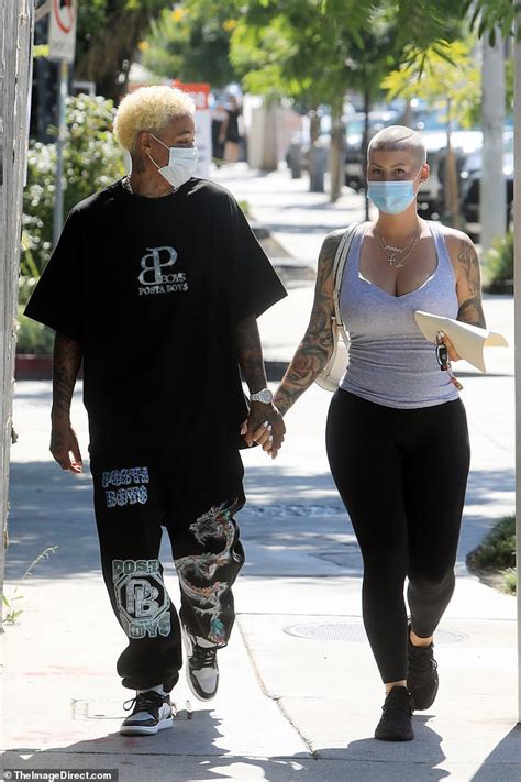 Amber Rose And Boyfriend Alexander Edwards Hold Hands As They Leave