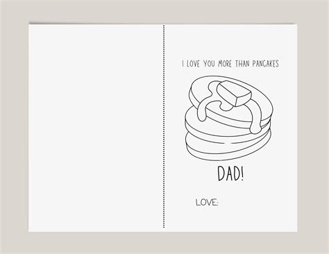 Printable Card Printable Fathers Day Card Fathers Day Printable