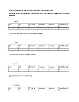 Imperfect Tense Mini Review By Kunal Patel Teachers Pay Teachers