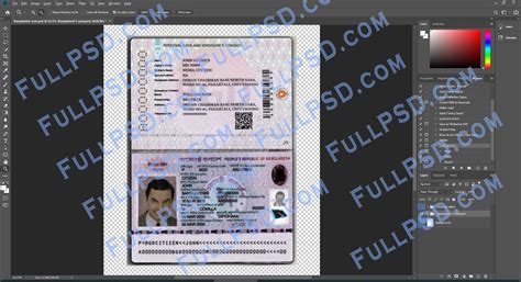 Download Bangladesh Passport V2 Psd File Photoshop Template Editable Fullpsd