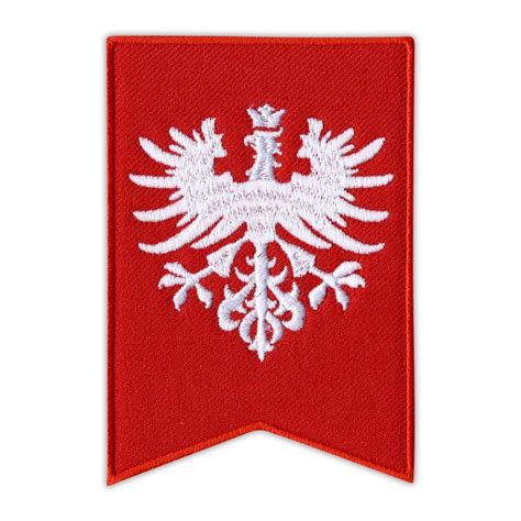 Flag of the Greater Poland Uprising - an eagle with a crown Embroidered Patch/Badge