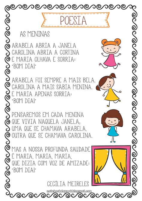 Trabalhando Poesia As Meninas Poesia Para Educa O Infantil