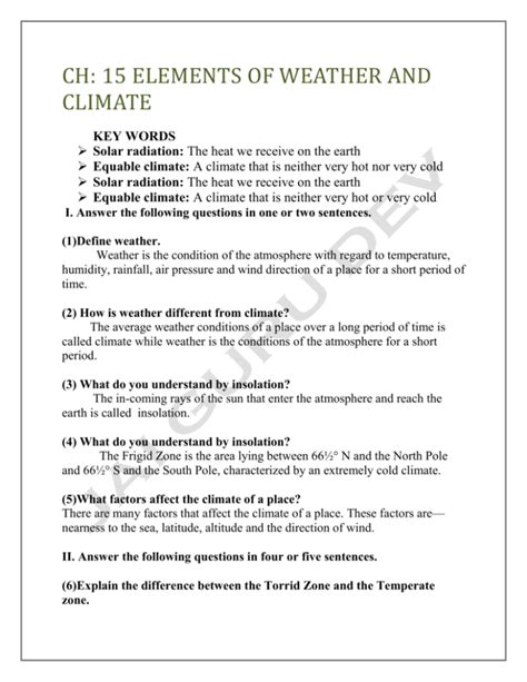 Class Elements Of Weather And Climate Off