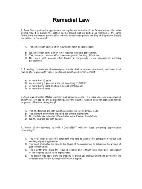 Pdf Remedial Law Doc Mcq Dokumen Tips