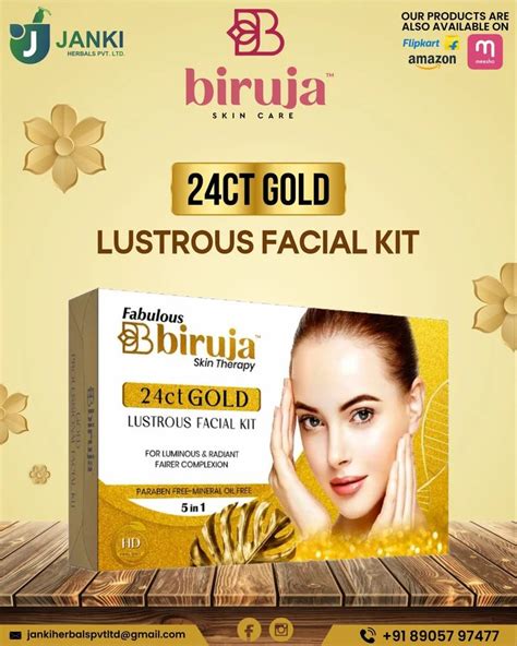 Cream Biruja Ct Gold Facial Kit For Face At Rs In Surat Id