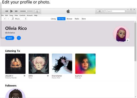 Create An Apple Music Profile In Itunes On Pc Apple Support