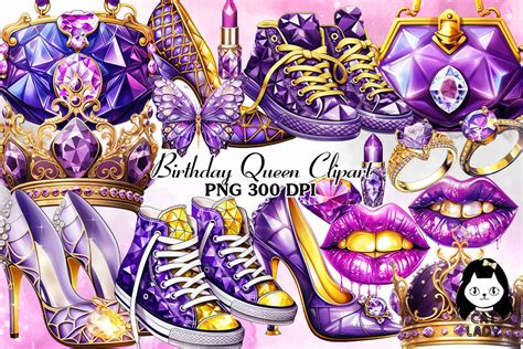 Birthday Queen Sublimation Clipart Graphic By Cat Lady · Creative Fabrica