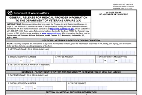 Va Form 21 4142a Printable Va Form