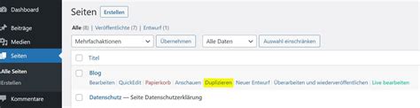 WordPress Seiten Beiträge duplizieren mit nur einem Klick WPMoves