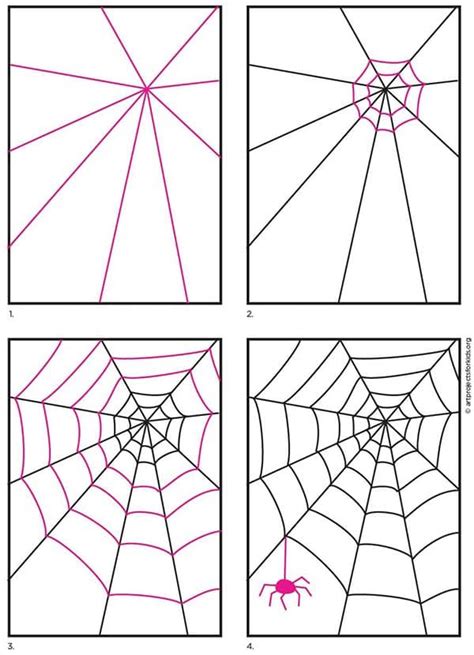 Easy How to Draw a Spider Web Tutorial — JINZZY