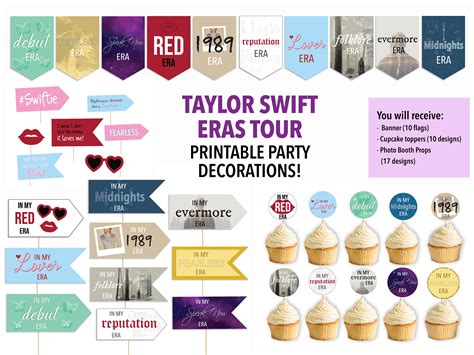 Taylor Swift Party Decorations Bundle Taylor Swift Eras Party Swiftie ...