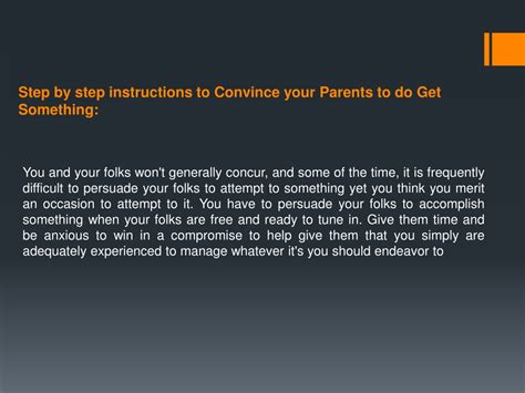 How To Convince Your Parents