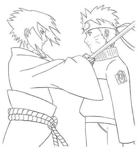 Naruto And Sasuke Coloring Pages