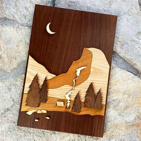 Yosemite Half Dome 3d Wooden Art Laser Cut Nature Wall Art