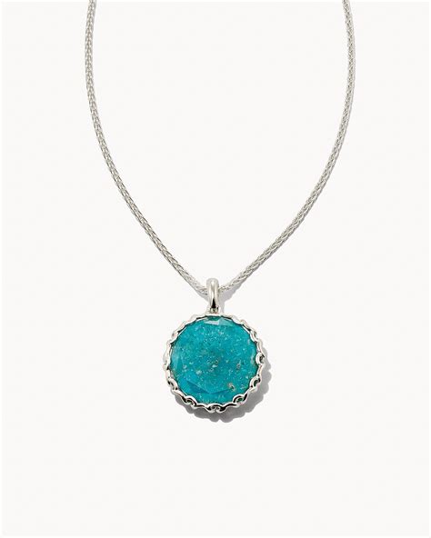 Jane Sterling Silver Pendant Necklace In Turquoise Kendra Scott