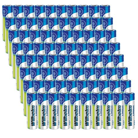 80 X Wilhelm Lithium AA Mignon Batterien LR6 1 5V Lithiumbatterie 104 99