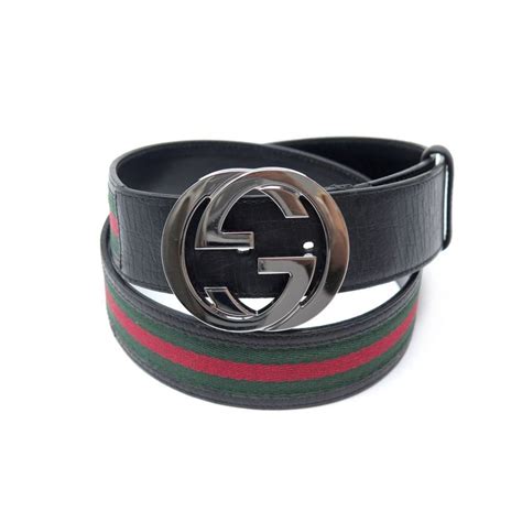 Ceinture Gucci Guccissima Double G 114984 En Toile