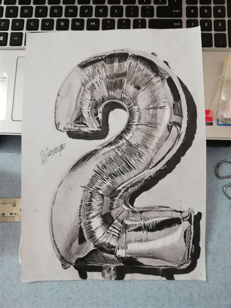 D Realistic Balloon Drawing Realistic Drawings Realistic Art