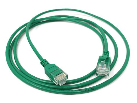 3ft Cat6a 28awg Network Patch Cable Green W Slim Jacket At