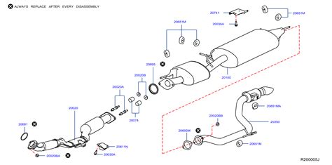 2021 Infiniti QX60 SENSORY Exhaust Muffler 20100 3JV0A Genuine