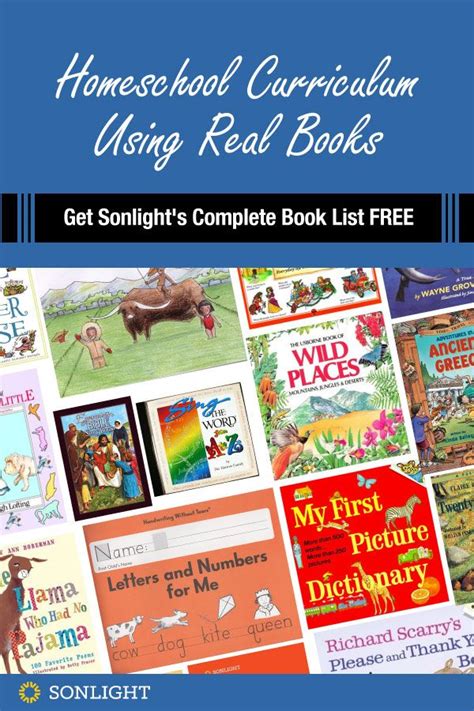 Homeschool Curriculum Using Real Books Get Sonlights Complete Book