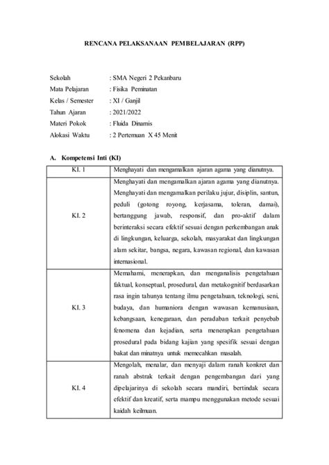 Rencana Pelaksanaan Pembelajaran Rpp Stad Pdf